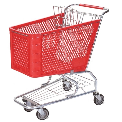 carrello del carrello di ipermercato 100L mini della mano del carrello di plastica di spinta