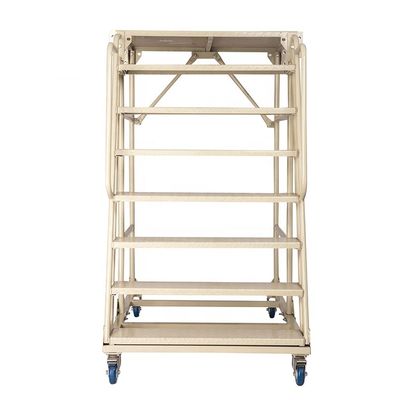 Rivestimento mobile della polvere di acciaio inossidabile di punto del magazzino della scala della scala resistente del carrello a mano